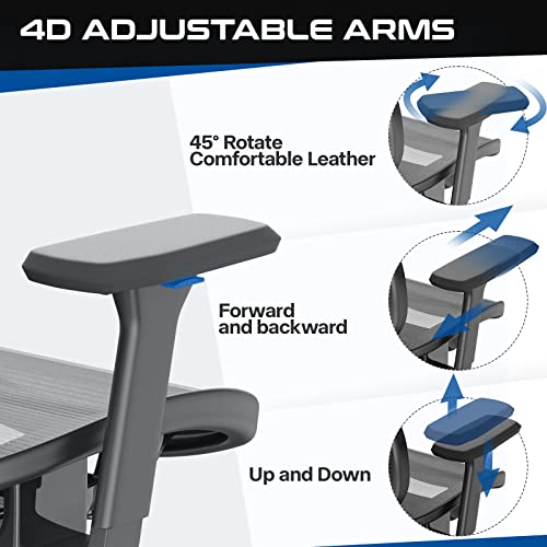 Laziiey Ergonomic Mesh Office Chair With Lumbar Support Mesh Office Chair With 135° Relining High Back 300 Lb Heavy Duty Desk Chair For Home Office #TOP3