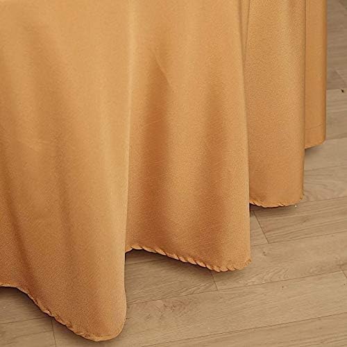 Miniatura 5 de 6 manteles redondos dorados de 120 pulgadas, manteles de tela para bodas, fiestas, recepción, banquetes, eventos, cocina, comedor