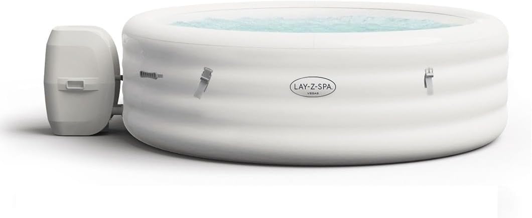 60011 Vegas Hot Tub with 140 AirJet Massage System Inflatable Spa with Freeze Shield Technology, 4-6 Person