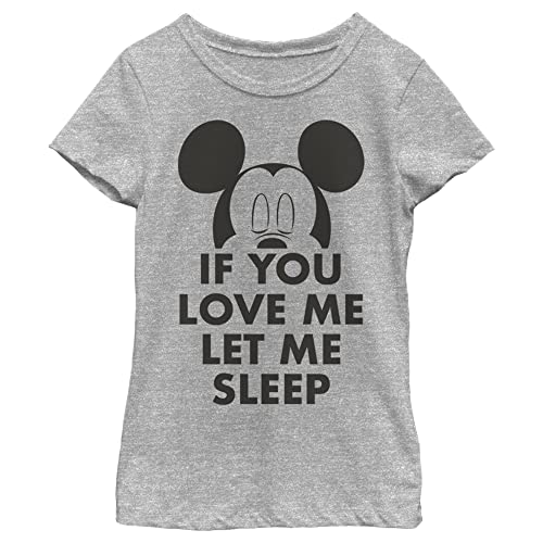 Disney Characters Let Me Sleep Girl's Heather Crew Tee