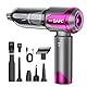 EAFC Kabelloser Handstaubsauger & Blaser, Tragbar, 16000Pa Saugkraft, 6000mAh Akku, Type-C, Pink, Ideal für Kleinwohnungen, Autos & Tierhaare