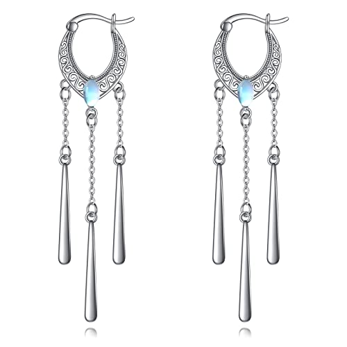 Yfn Bohemian Boho Tassel Earrings Sterling Silver Dangle Drop Earrings Teardrop Dangling Indian Earrings Jewelry Gifts For Women Girls #TOP13