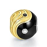 NinaQueen Tai Chi 925 Sterling Silver Cubic Zirconia Bead Charms