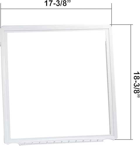 Miniatura 4 de 241969501 Marco de estante de refrigerador (sin vidrio) Cubierta de bandeja para refrigerador Frigidaire (Electrolux), cubierta de cajón