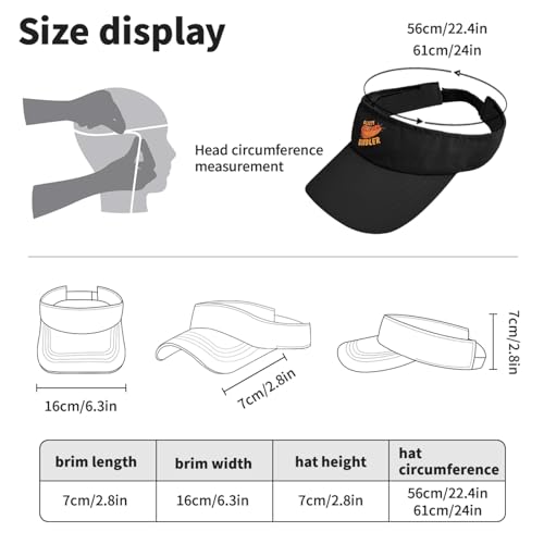 Image of Funny hot Dog glizzy Gobble Hat Sun Visor Hat for Adult Visor Hats Packable Golf Cap