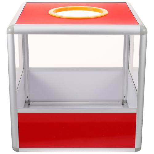 Caja de rifa transparente anticaídas con borde de aluminio para guardar boletos 2
