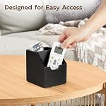 Remote Control Holder, TV Remote Holder, Wood Farmhouse Remote Caddy for Table, Remote Organizer Caddy with 2 Slots, Remote Storage Box for Home Office, Black - Image 6