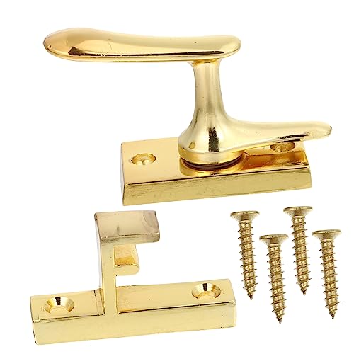 Cabilock 1個 プラグ security door lock どあろっく デッドボルト ラッチ ストッパー 鍵 屋内 玄関ドアの のためのドアロック ドアのロック 亜鉛合金 Golden