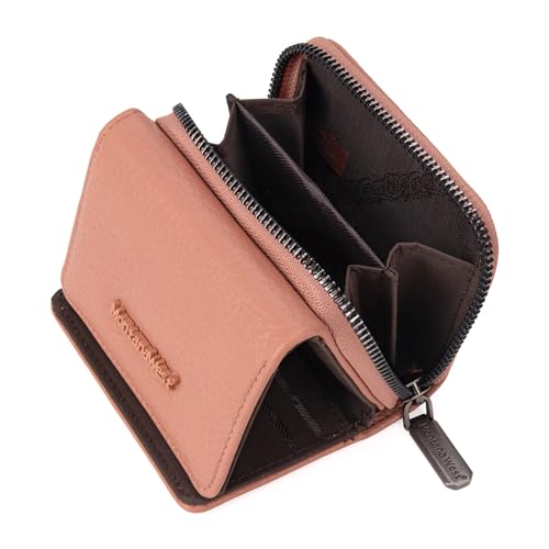 Image of Montana West Women's Wallet Slim Trifold Card Holder RFID Blocking with Zipper Coin Pocket
