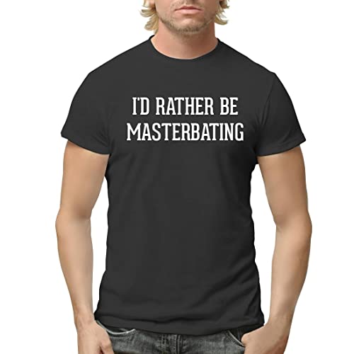 Tracy Gifts I'd Rather Be Masterbating - Men's Adult Short Sleeve T-Shirt, Black, XX-Large