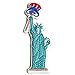 New York Statue of Liberty Patch Baseball Top Hat Bat Embroidered Iron On