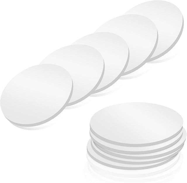 Double Sided Sticky Pads, Heavy Duty Double Sided Tape VHB Strong Adhesive Foam Mounting Pads for Wall, Floor, Door, Glass, Metal or Car Phones DIY Making, Large Round Sticky Pads 55 x 55mm, 10 Pack
