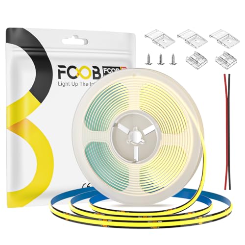 Tira LED COB 16.4FT 480LEDs/m 24V Blanco cálido 2700K FCOB miniatura 1