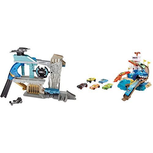 Hot Wheels and DC Universe Team Up to Fight Crime with The Ultimate Batcave Playset! [Amazon Exclusive] & Hot Wheels Color Shifters Sharkport Showdown [Amazon Exclusive]