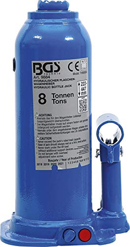 BGS 9884 | Hydraulischer Flaschen-Wagenheber | 8 t | Stempelwagenheber/Kompakt-Wagenheber