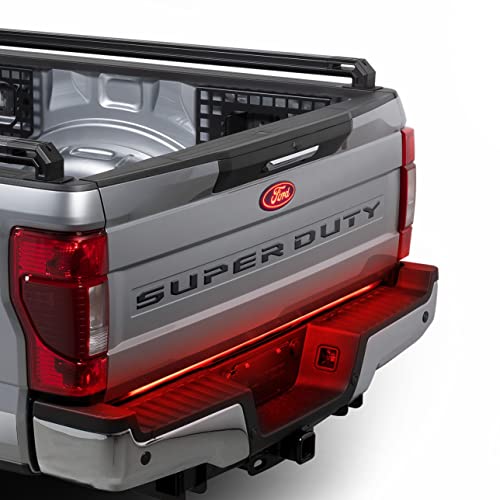 2020-2022 Ford Super Duty F250 / F350 / F450 Putco Luminix Led Red Oval Tailgate Lighted Emblem - Fits All Models Except Platinum Or Limited #TOP14