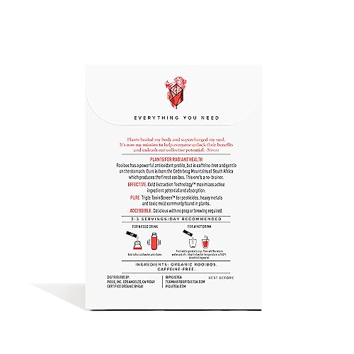 Pique Organic Rooibos Tea - Caffeine-Free Herbal Tea, Powerful Antioxidants for Healthy Immune System & Digestion, Pure South African Red Bush - 28 Single Servings (2 Pack)