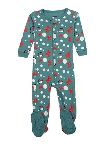 Leveret Kids Pajamas Baby Boys Girls Footed Pajamas Sleeper 100% Cotton Plaids (Size 6-12 Months-5 Toddler)