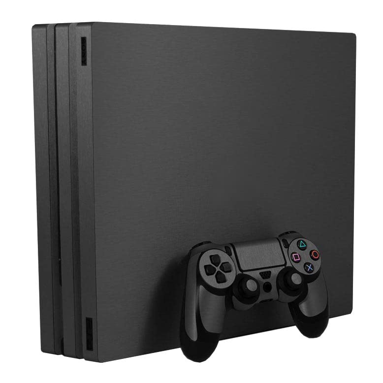 Brushed Gun Metal Gray - Air Release Vinyl Decal Mod Skin Kit by System Skins - Compatible with PlayStation 4 Pro Console
