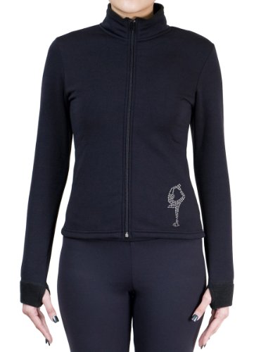 ny2 sportswear figure skating polartec polar fleece jacket with rhinestones j-r227 - adult sizes