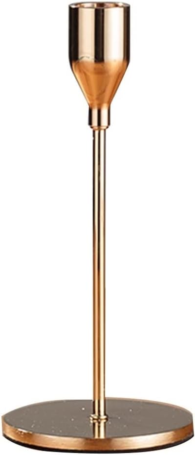 Vintage Candelabra Nordic Retro Metal Candle Holder Bracket Decorative Ornaments Metal Base Suitable for Living Room Dining Room Banquet Candle Stand(Small)