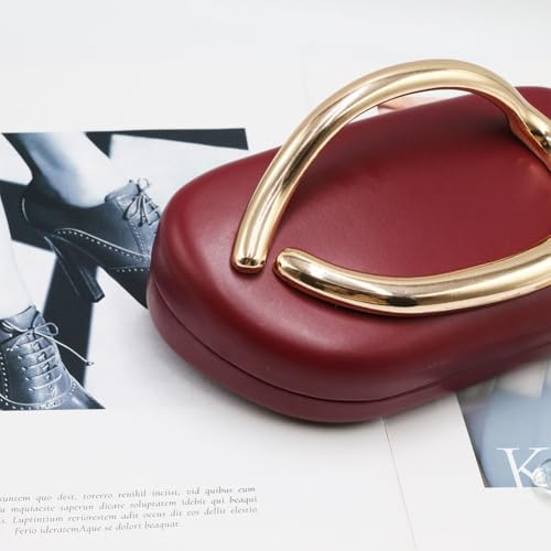 Image of Acrylic Clutch Purse for Women Classic Round Acrylic Evening Handbag Vintage Metal Handlebars Bag for Wedding Party Prom