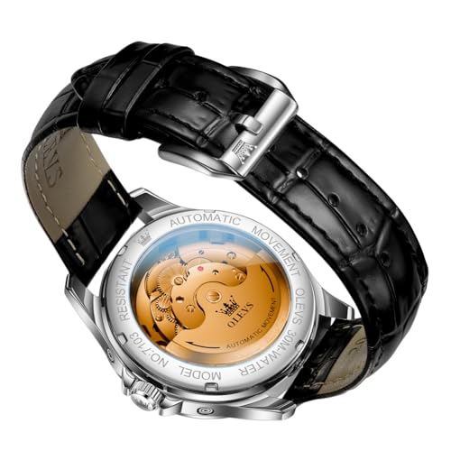 Image of OLEVS Watches for Men Quartz Fashion Business Waterproof Analog Stainless Date Week Diamond Luminous Mens Watch