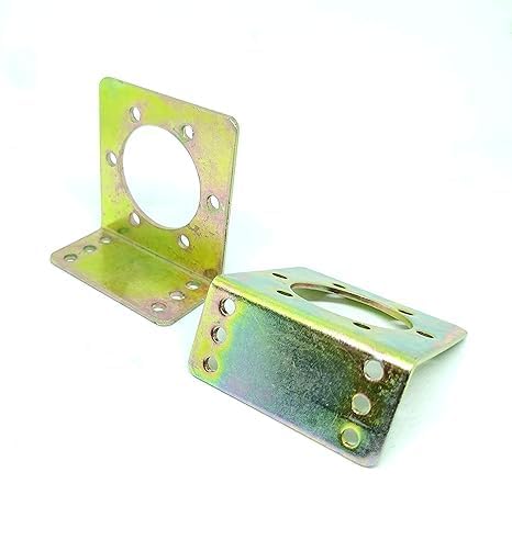 TESTIN ELECTRONICS 10Pcs DC Geared Side Shaft Motor Clamp L Shaped Motor Mount Mounting Bracket 2