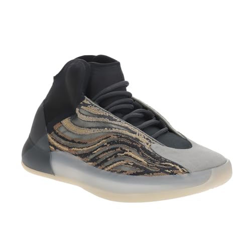 Image of adidas Yeezy Quantum Lace-Up Sneakers- Knitted Elastic Collar, Mesh Upper with RPU Cage, Boost Cushioning - Yeezy Shoes
