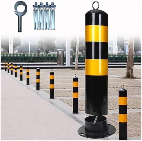 Barrière de sécurité allée trottoir : borne de stationnement en métal 50cm