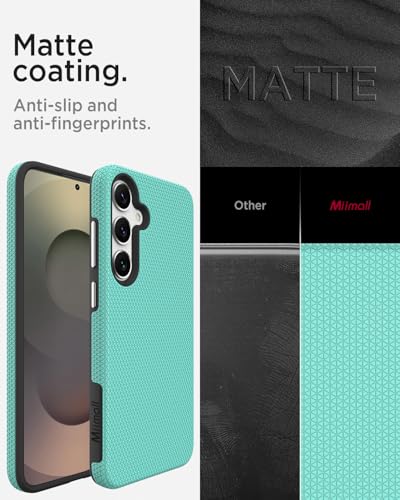 Miimall Slim ＆ Rugged for Samsung Galaxy S25+ Plus Case, 10FT Military Shockproof Dropproof, Anti-Slip Grip Anti-Scratch Women Men Thin Heavy Duty Protective Case for S25Plus, Mint Green - image 6