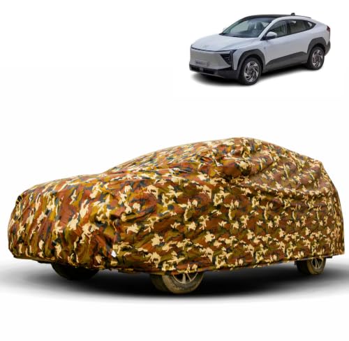 Image of Water Proof Car Body Cover Compatible for Mahindra XEV9e. | Dust Proof, Heat Resistant | Ultra Surface Body Protection - (Military Jungle Print)