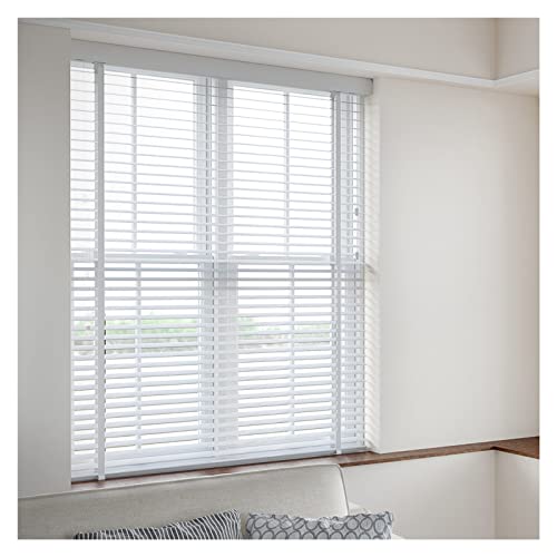 Persianas venecianas de madera de 50 mm para ventanas, persianas horizontales con cintas, ideal para decoración del hogar, cocina, dormitorio y oficina