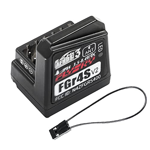 VOANZO 4 Channel 2.4G Spectrum Receivers FGR4S V2 RC Receiver Compatible with FrSky NB4 for 1/10 RC Car/Rowing/Crawler