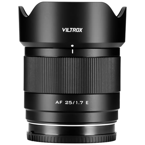 VILTROX 25mm f/1.7 APS-C Prime Lens for Sony E-Mount Compatible with Sony a6600, a6700, ZV-E10, A7C, A7II, A7III, A7RII/III/IV/V, A7SIII, FX30, FX3, A9, ZV-E1, A7CR