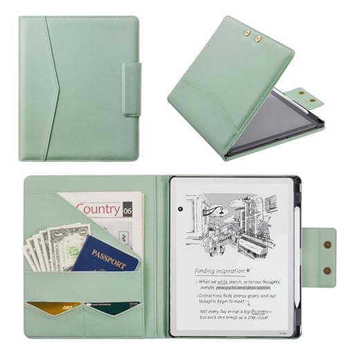 Image of CoBak Premium PU Leather Case for 11 inch Kindle Scribe 3rd Gen 2025, Kindle Scribe Colorsoft, TouchPad D10, Folio Cover with Pen Holder, Auto Sleep /Wake, Card Slots & File Folders, Not for Remarkable