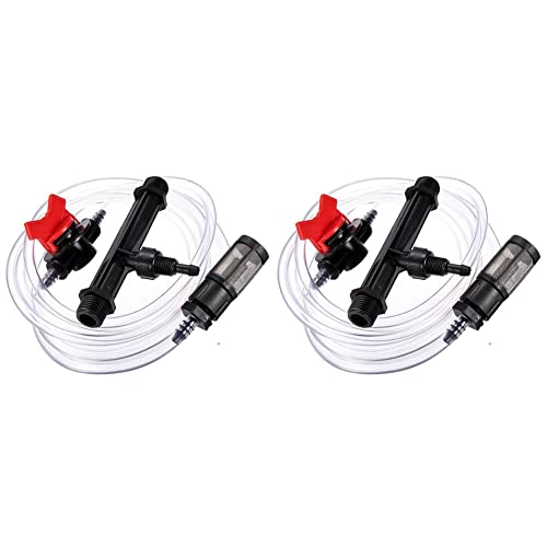 Yoeruers 2X Dispositivo de Riego de Jardín 3/4 Kit de Tubo de Agua de Interruptor de Inyector de Fertilizante Venturi