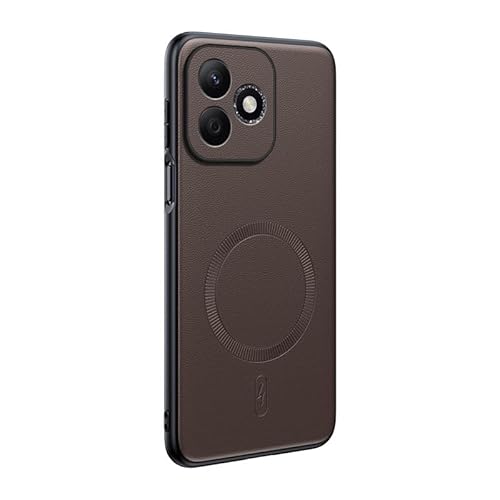 linsuyu Case Compatible with Honor 600 Lite, Compatible with Honor 600 Lite PU Leather Grain Magnetic snap Phone case-Brown