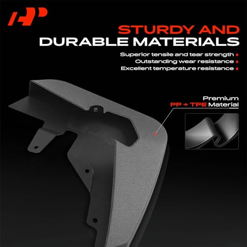 Image of A-Premium Mud Flaps Compatible with Chevrolet | for Suburban /Tahoe 2021-2023, No Drilling Required Mud Guards with Hardware Accessories, Set of 4 Front and Rear