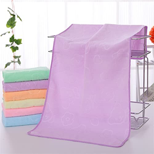 Toalla de baño ZHCHAO de 7 piezas con relieve de dibujos animados y fibra suave multicolor 6