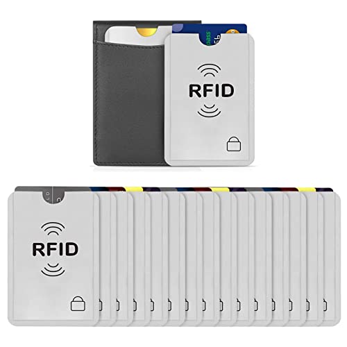 La Mejor Selección de Tarjetero de Aluminio los más recomendados. 41 Protector de tarjeta de crédito, 24 Rfid Tarjeta Crédito Bloque para protección contra robos de identidad, 9 x 6,3 cm