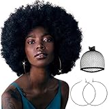 BECUS Afro Wigs for Black Women Curly Wigs for Black Women Fluffy Soft Natural Looking Premium Synth