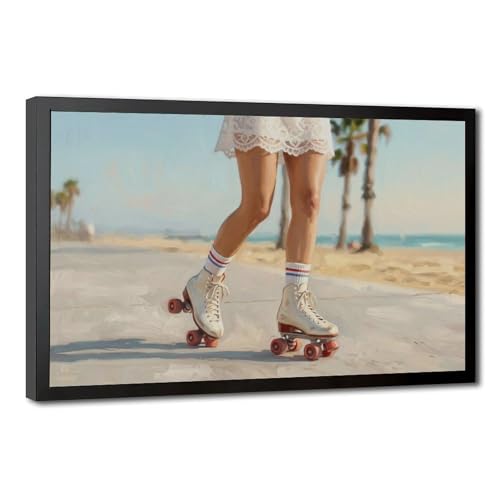 Toile déco California Roller de qualité supérieure peinture paysage été pour bureau