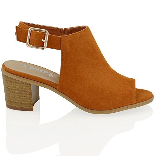 ESSEX GLAM Sandalo Donna Peep Toe con Tacco a