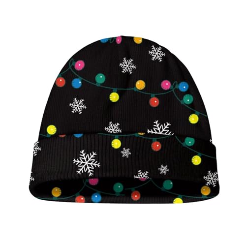 Babrukda Kids Winter Knit Hat, Christmas Tree Warm Hats for Cold Weather Children Beanie Skull Cap for Girls Boys Headwear