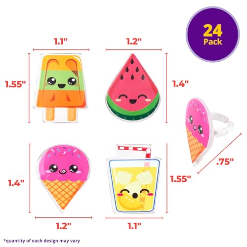 Smiley Summer Treats Cupcake Decoration Toppers | 24 Pack Party Cake Rings by DecoPac - Used condition - Image 3