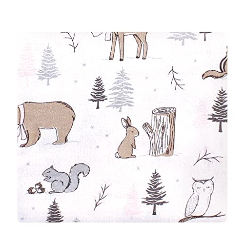 Image of Hudson Baby Unisex Baby Cotton Flannel Receiving Blankets Bundle, Winter Forest, One Size