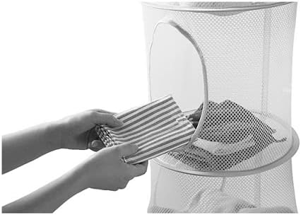 4 Tier Storage for Stuffed Animals,Storage Organizer,43.5 x12" Hanging Mesh Storage Basket with 2"Hooks,Folding Basket for Store Gloves,Shawls, Hats,Mittens, Attaches Easily to Any Rod -Grey image 4