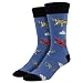 Socksmith Mens' Novelty Crew Socks "Flyin' Bi" - Blue Fog