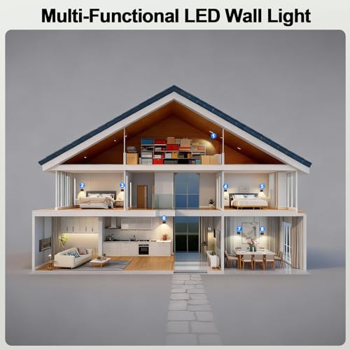 AOMEES Wall Lights Battery Operated Wall Sconce, 3 Color Temperatures & 3 Brightness Level - image 5